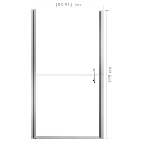 Dusjdør frostet herdet glass 91x195 cm