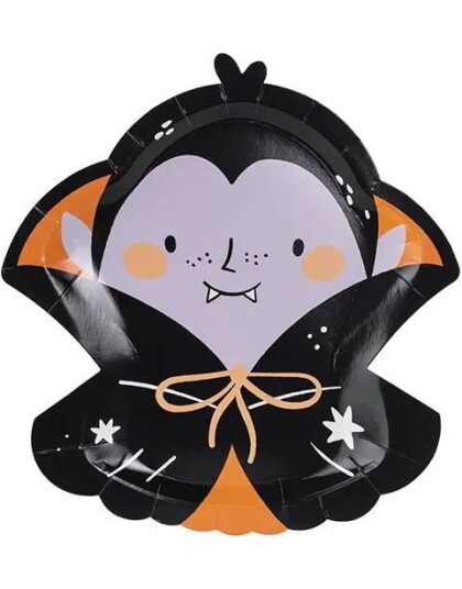 5 stk Vampyr Papptallerkener 25 cm Dracula