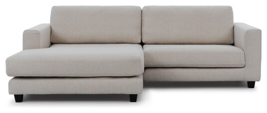 Juvila BILBAO Sofa m. bred sjeselong XL venstre, Lysegrå Unoliving