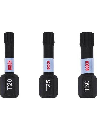 Bosch Impact Control Screwdriver Bits T Set 25 mm 3 pcs.