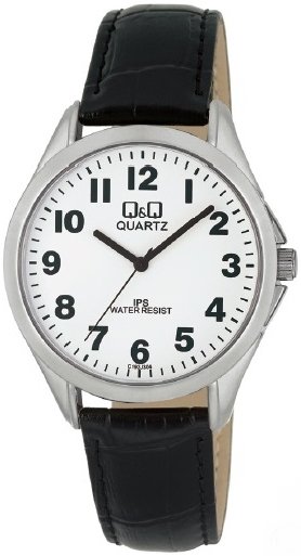 Q&Q Herreklokke C192J304Y Classic Hvit/Lær Ø38 mm