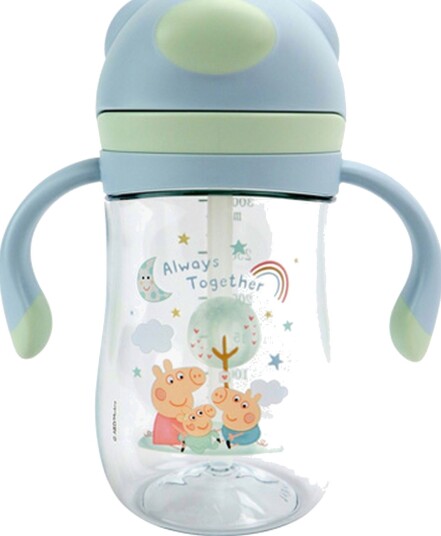 Nuby Evie Peppa Pig Sugerørkopp 240 ml, Blå
