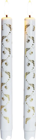 Sirius Home Sille Taper 2 Pcs Set Edition New White H:22CM