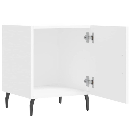 vidaXL Nattbord hvit 40x40x50 cm konstruert tre