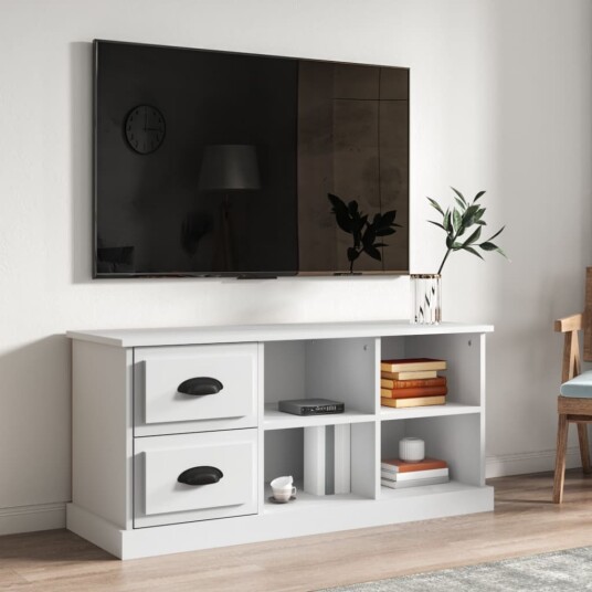 vidaXL TV-benk svart 102x35,5x47,5 cm konstruert tre