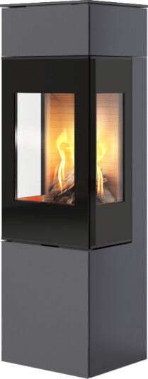 Rais Nexo 140 platina gasspeis med sideglass og glassdør