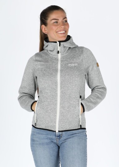 Swedemount Reykjavik Fleece Hood Jacket 2.0 W Grey Melange 38 Fleecetrøyer
