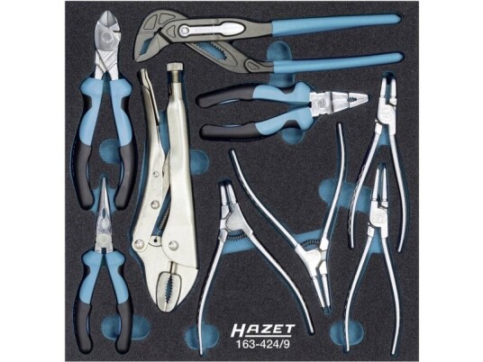 Hazet 163-424/9 Tangsæt Værksted 9 Dele