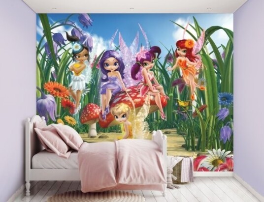 Walltastic Magic Fairies Bakgrunn Walltastic Barnetapet 41790