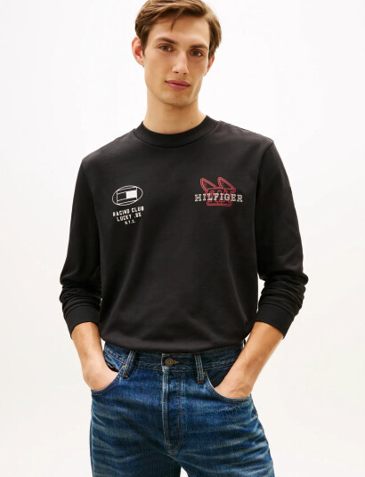 Tommy Hilfiger Modern Athleisure Ls Tee - Black - XL Tommy Hilfiger Modern Athleisure Ls Tee - Black - XL