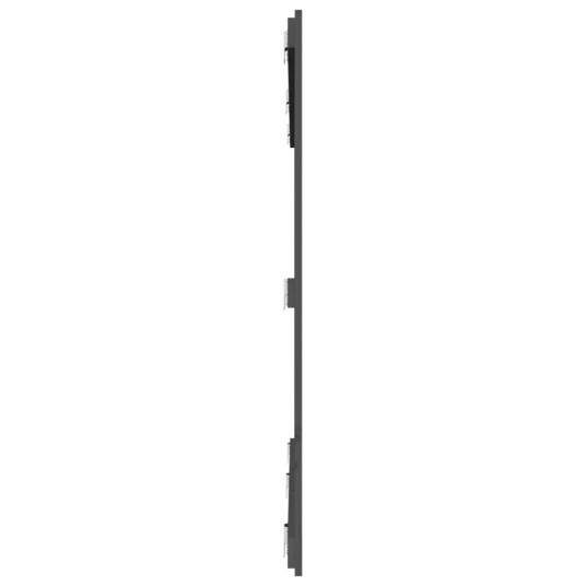 vidaXL Veggmontert sengegavl grå 185x3x110 cm heltre furu