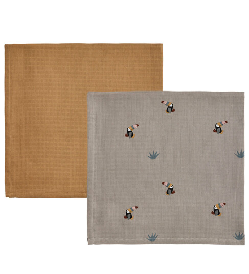 Oyoy Toucan babyteppe 2-pk Clay-Caramel