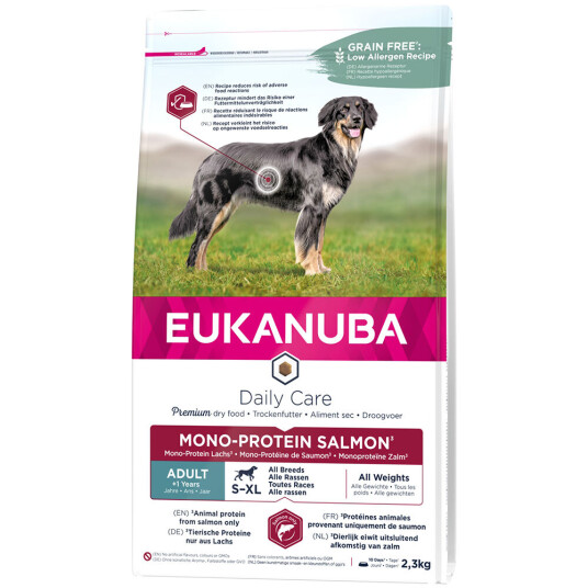 Eukanuba Adult Mono-Protein Laks 2,3 kg Tørrfôr til Sensitive Hunder