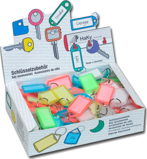 Nøkkelring Assortert Transparent Farger Til Display 100
