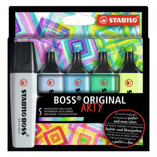 Stabilo Boss Arty Kalde farger 5-pakning