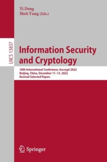 Information Security and Cryptology Information Security and Cryptology