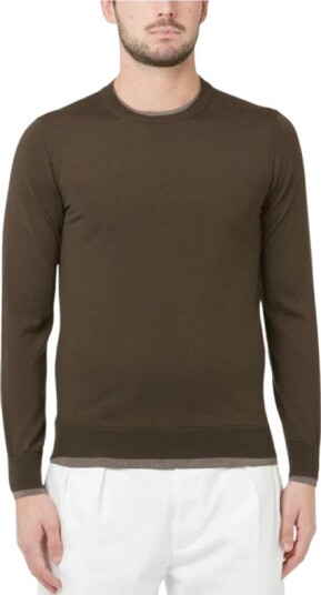 Paolo Pecora Herre Strikkevarer Brun XL, Paolo Pecora Herre Strikkevarer Brun XL,