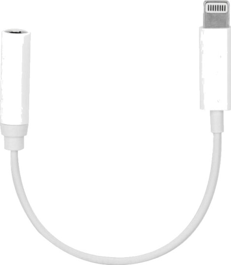 Hq Oem Adapter Aux Lightning Hann Til Jack 3,5 Mm Hunn Hvit