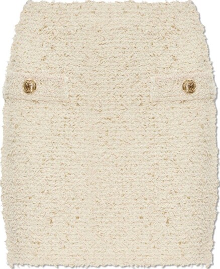 Balmain Dame Skjørt Beige M,