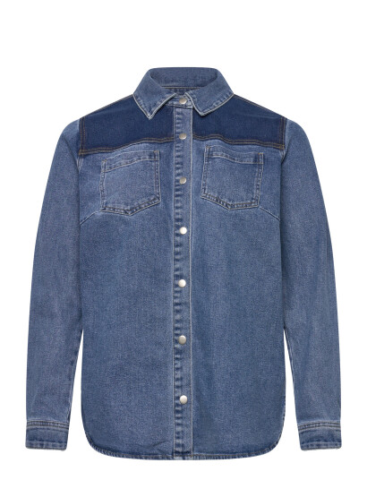 Kaffe Curve Kcsandria Denim Shirt Blue 46 Kaffe Curve Kcsandria Denim Shirt Blue 46