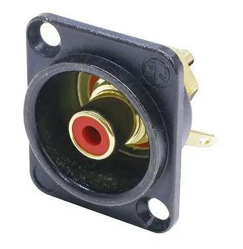 Neutrik NF2DB2 phono ch. rød isolert