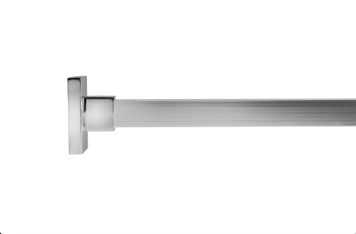 Hefe firkantet dusjforhengstang, 250 cm, aluminium