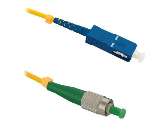 Qoltec Simplex - Koblingskabel - Fc/Apc-Enkeltmodus (Hann) Til Sc/Upc-Enkeltmodus (Hann) - 15 M - Fiberoptisk - Simpleks - 9 / 125 Micron - G.652D - Halogenfri