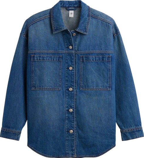 GAP Denim Oversized Shirt Jacket From The Gap Collection MEDIUM WASH L