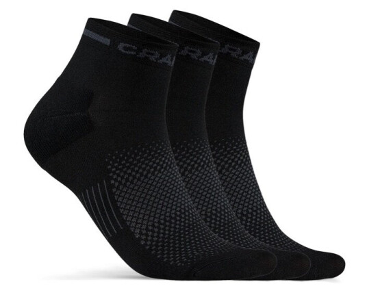 Craft Core Dry Mid Sokker 3-pakk Svart 43/45 - Sporty Treningssokker for Herre og Dame Craft Core Dry Mid Sokker 3-pakk Svart 43/45 - Sporty Treningssokker for Herre og Dame