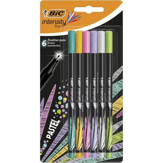 BIC Intensity Fineliner 6-set Pastel Colors BIC Intensity Fineliner 6-set Pastel Colors