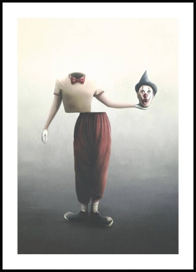 Surreal Headless Clown Plakat Plakat / 100x150cm