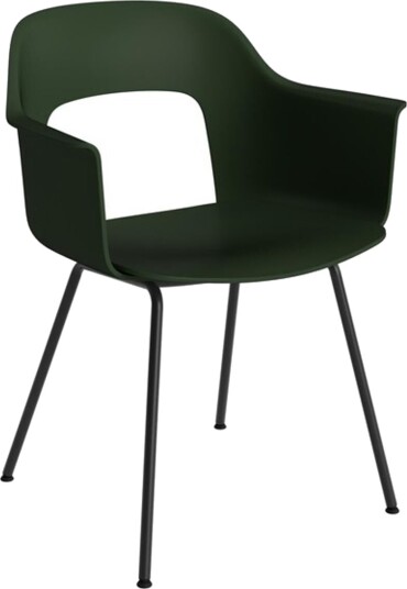 Hay Layout 211 Spisestol med Armlener Flaskegrønn/ Sort