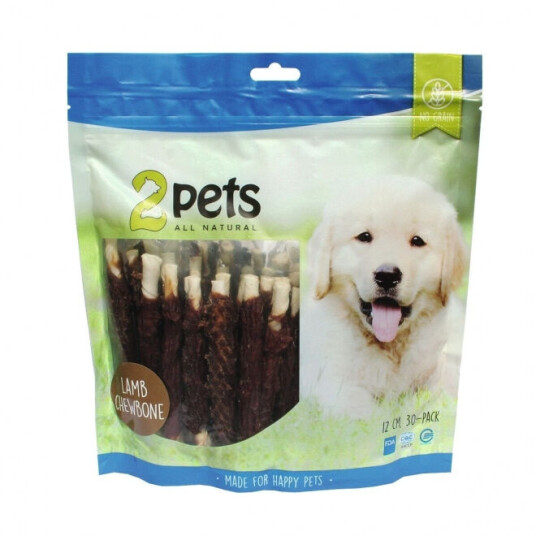 2Pets Tyggepinne med Lam 12 cm 30-pakning - Hundemat 2Pets Tyggepinne med Lam 12 cm 30-pakning - Hundemat