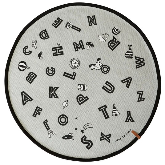 OYOY The alphabet teppe Ø120 cm Grå