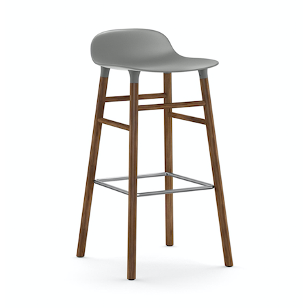 Form Barstol Grå/Valnøtt 75 cm
