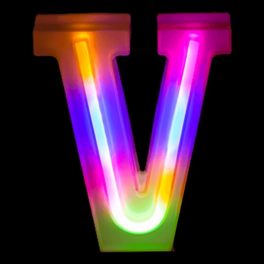 Out of the Blue LED Bokstav Neon - Bokstav V