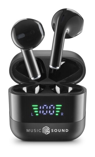 MusicSound SPARK TWS Ørepropper Svart MusicSound SPARK TWS Ørepropper Svart