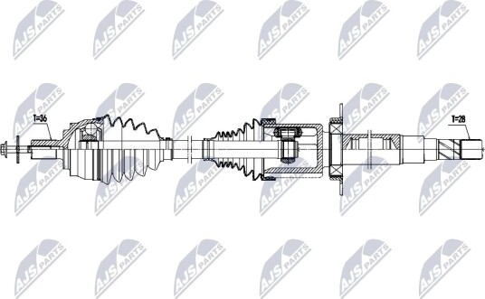 Nty Drivaksel NTY NPW VV 171