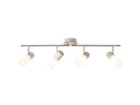 Brilliant Babsan 51432/50 Loft-spotlights LED (RGB) E14 14 W Træ (lys) Hvid