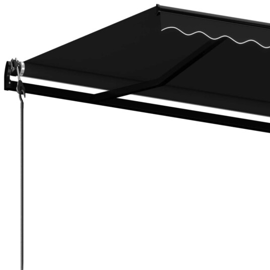 vidaXL Automatisk uttrekkbar markise 450x350 cm antrasitt