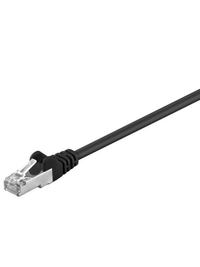 Goobay 0,5m Cat 5e SF/UTP Nettverkskabel Sort
