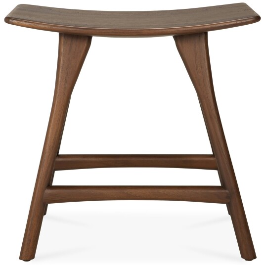 Ethnicraft Osso Barstol lav Brunlakkert teak Ethnicraft Osso Barstol lav Brunlakkert teak