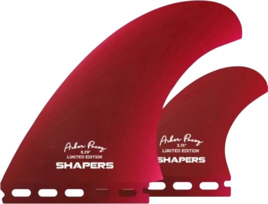 Asher Pacey 5.59" Red Twin Fin Set