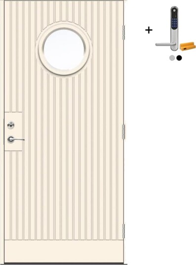 Ytterdør Swedoor Advance-Line Nordic Geilo med Yale Doorman Classic Home