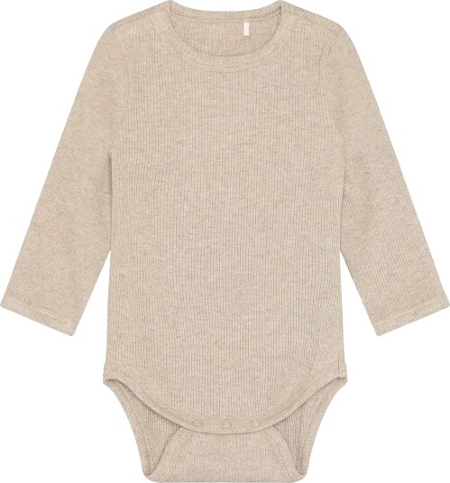 Blå Body Ls Melange Rib   Beige   62