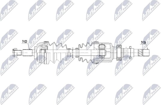 NTY NPW RE 254 Drivaksel