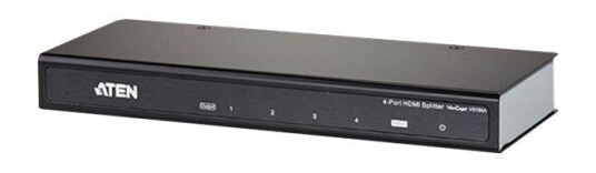 Aten VS184A 4-Ports HDMI Video/Lyd-Splitter 4K Sort Aten VS184A 4-Ports HDMI Video/Lyd-Splitter 4K Sort