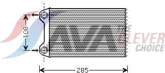 AVA COOLING SYSTEMS AIA6254 Varmeapparat register