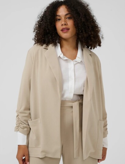 Kaffe Curve Kcpheolo 3/4 Sl Blazer Beige M