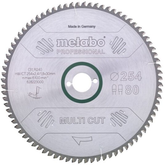 Metabo 305 mm Multi Cut Sirkelsagblad med 96 Tenner for Profesjonell Bruk Metabo 305 mm Multi Cut Sirkelsagblad med 96 Tenner for Profesjonell Bruk